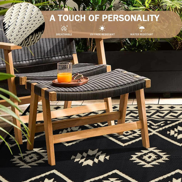 LILIOFFIC Outdoor Rugs - Reversible Mats, 5'X8' Plastic Straw Rug for Patio Waterproof, Indoor Outdoor Area Rug Carpet for Outside, RV,
