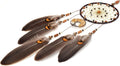 Urdeoms Brown Dream Catchers Tree of Life Boho Dreamcatcher for Bedroom Adult with Feathers and Citrine Crystal Wall Hanging Decor for Home