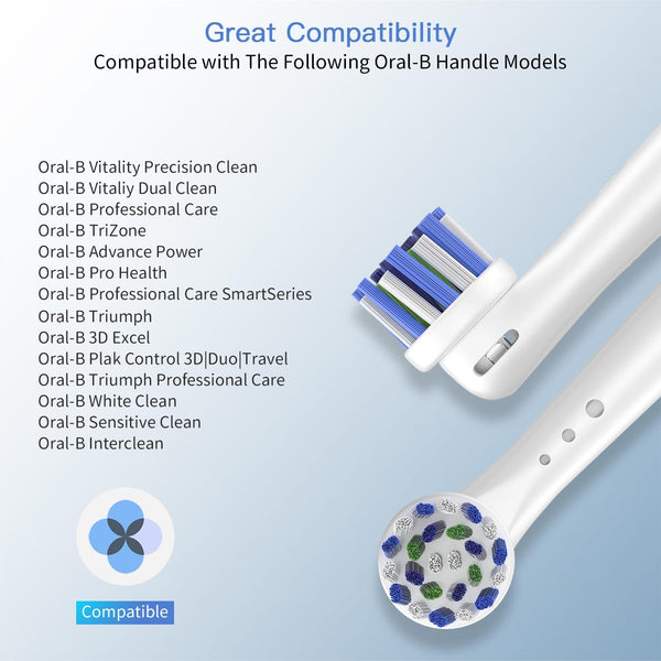 Replacement Toothbrush Heads for Oral B Braun, 8 Pack Professional Electric Toothbrush Heads, Precision Clean Brush Heads Refill Compatible with
