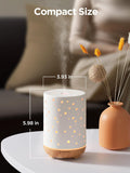 Innogear Essential Oil Diffuser, 150Ml Ceramic Ultrasonic Air Humidifier Cool Mist Aromatherapy Diffuser with 2 Mist Modes, Waterless Auto off for