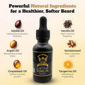 Grey Beard'S Grooming Lounge - Wild Vanilla Beard Oil for Men -Eliminates Itch & Dandruff - Deep Conditioning with Jojoba, Argan & Grapeseed Oils