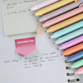 WY WENYUAN 12-Pcs Ballpoint Pens, Comfortable Writing, Pastel Retractable Pretty Journaling, Black Ink Medium Point 1.0 Mm Gift, Cute Office