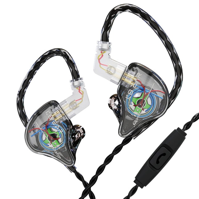 YINYOO KBEAR Storm Professional in Ear Headphones Monitor Earphones for Singers Drummers Musicians Bassists, Custom Wire