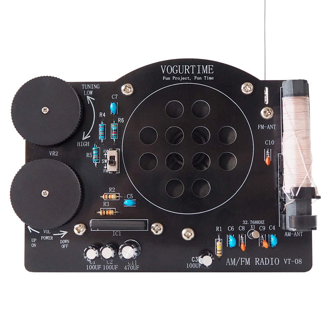 AM FM Radio Kit Soldering Project Kit for Learning Practicing Teaching Electronics, Great STEM Project and Gift, New Ver