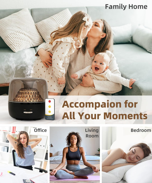 Personal Essential Oil Diffuser, 200Ml Ultrasonic Mist Fragrance Aroma Diffusers with 7 LED Color Ambient Light, Small Size for Aromatherapy,