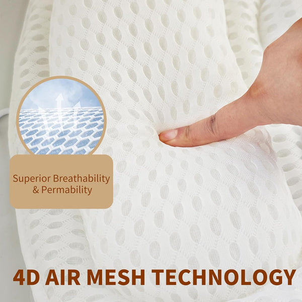 Luxury Bathtub Pillow, Mesh Bath Pillow with Suction Cups ï¼Bathtub Pillow for Women Relaxing, Bath Pillows for Tub Neck and Back Support,Fits All