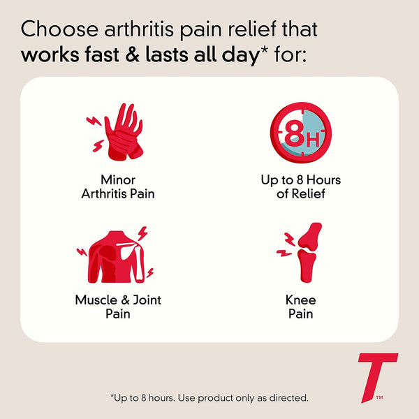 Tylenol 8 Hour Arthritis Pain Tablets with 650 Mg Acetaminophen for Arthritis & Joint Pain, 100 Ct