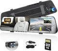 Mirror Dash Cam for Cars,4.5" Rear View Mirror 1080P Front and Rear View Dual Cameras,Super Night Vision,Parking Assistance,G-Sensor,24H Parking