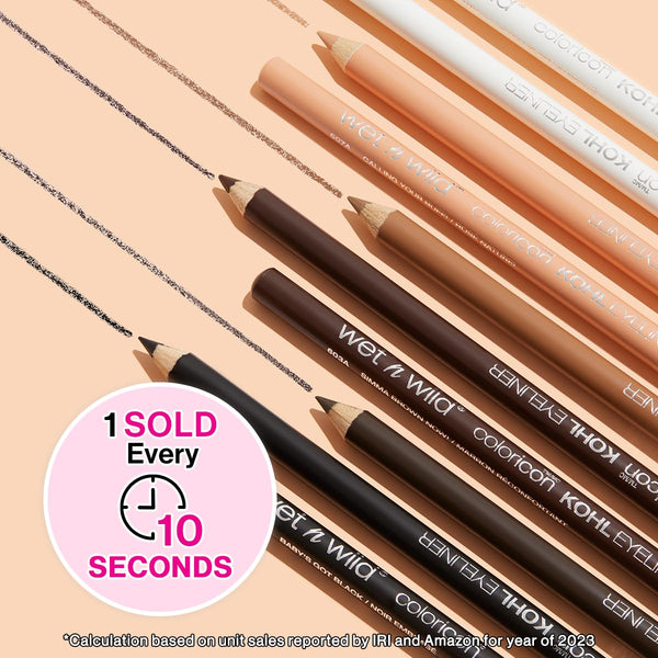 Wet N Wild Color Icon Kohl Eyeliner Pencil - Rich Hyper-Pigmented Color, Smooth Creamy Application, Long-Wearing Matte Finish Versatility,