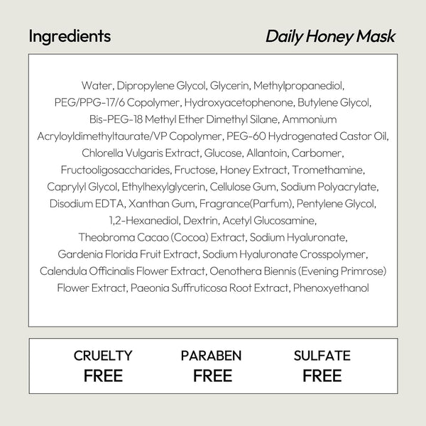 LAPCOS Honey Sheet Mask, Daily Face Mask with Hyaluronic Acid and Antioxidants to Hydrate and Tighten Dry Skin, Korean Beauty Favorite, 5-Pack