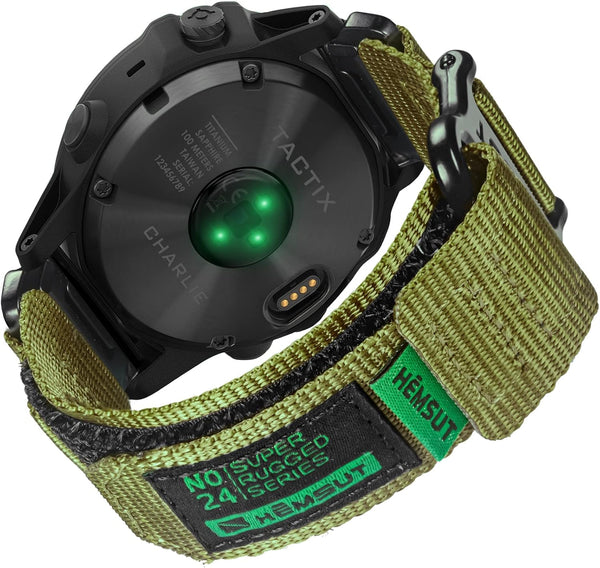Compatible with Garmin Watch Band, Super Rugged Nylon Sports Strap with Woven Loop Design for Fenix/Forerunner/Approach/Marq/Quatix/D2 Series,