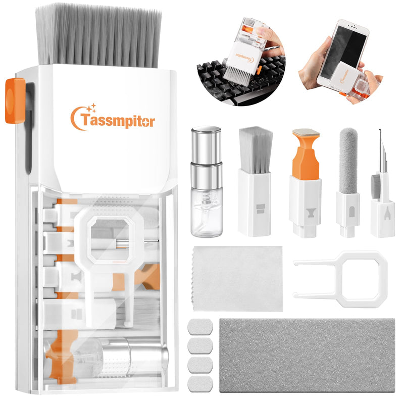 Keyboard Cleaner Laptop Cleaning Kit, All-in-One Keyboard Cleaning Kit, Laptop Cleaner Tool for MacBook iPad iPhone Computer, Portable Electronics