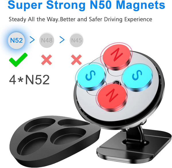 ã2-PackãMagnetic Phone Holder for Car, [Strong Magnet] Magnetic Phone Mount for Car [ 4 Plate] Iphone Magnetic Car Phone Holder Mount for Cell
