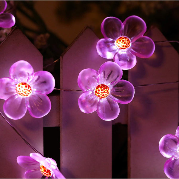 Flower String Lights?Fairy Pink Cherry Blossom String Lights 21Ft 40 Leds Waterproof USB Plug in Fun Room Lights for Spring, Nursery, Wedding,