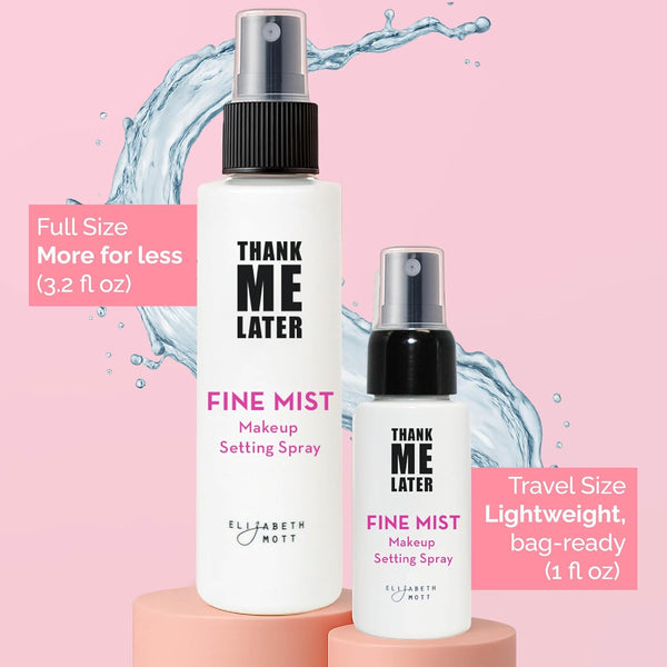Elizabeth Mott Thank Me Later 3-in-1 Dewy Makeup Setting Spray - Hydrating & Long-Lasting Fine Mist with Niacinamide for Radiant, Glowy Skin -