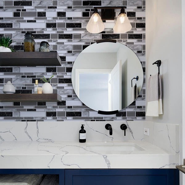 Livebor Peel and Stick Kitchen Wallpaper Backsplash Wall Paper for Kitchen 11.8Inch X 78.7Inch Backsplash Tiles Wallpaper Peel and Stick
