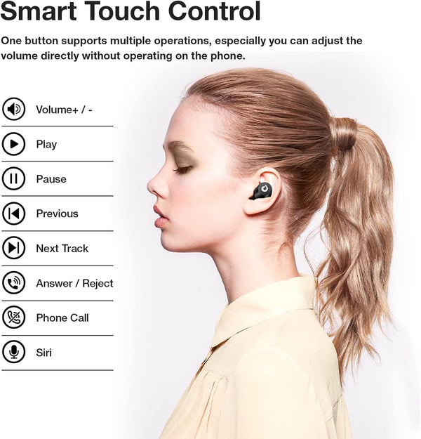 X9 Wireless Earbuds Bluetooth 5.3 Headphones Waterproof Stereo Earphones in Ear Touch Control with Microphone Headset with Deep Bass for Sport,