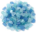 Jetec Sea Glass for Crafts Seaglass Pieces Decor Flat Frosted Sea Glass Vase Filler Crushed for Beach Wedding Party Decor Home Aquarium DIY Art