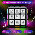 Rechargeable Game Cube - 15-In-1 Fun Brain Memory & Speed Games for Kids - Christmas Easter Birthday Gifts for Boys Girls Ages 6-12+ Years Old -