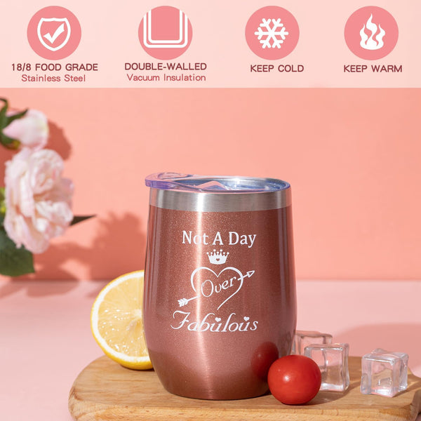 Birthday Gift Basket for Women - Unique Pink Box for Her Relaxing Self Care Set - Presents for Female Friends, Bestie, Girlfriend