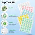 Pimple Patches for Face, Hydrocolloid Acne Patches, Cute Star Zit Covers, Colorful Spot Stickers with Tea Tree, Salicylic Acid & Cica Oil| 3 Sizes
