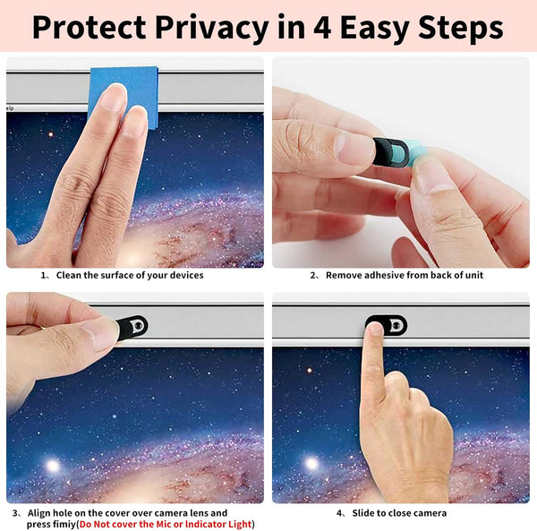 Webcam Cover (3 Pack), 0.03 inch Ultra Thin Laptop Camera Cover Slide for iPhone iPad MacBook Pro Computer iMac Cell Phone PC Accessories Camera