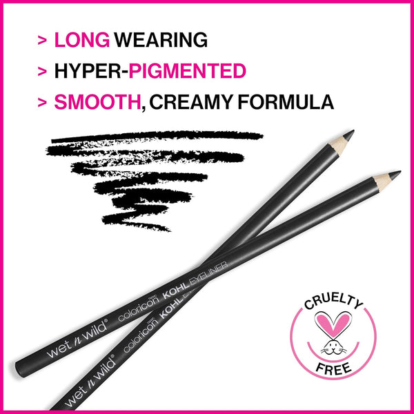 Wet N Wild Color Icon Kohl Eyeliner Pencil - Rich Hyper-Pigmented Color, Smooth Creamy Application, Long-Wearing Matte Finish Versatility,