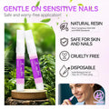 Gelike EC Peachy Jelly Nail Glue Gel - 6 in 1 Extra Strong Clear Acrylic Nails - Long Lasting Extension Adhesive UV Nude Pink Nail Glue for Clear