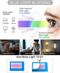 Brigtlaiff round Blue Light Blocking Glasses for Men Women, Computer Gaming TV Glasses anti Eyestrain with Metal Frame