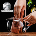 PARACITY Glass Teapot Stovetop 22 Oz/650Ml, Tea Pot with Removable 18/8 Stainless Steel Infuser, Borosilicate Clear Tea Kettle, Teapot Blooming