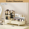 360Â° Rotating Vanity Makeup Organizer with Brush Holder, Large Spinning Cosmetic Storage for Skincare, Perfumes and Lotions