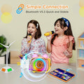 Mini Karaoke Machine for Kids, Portable Bluetooth Speaker with 2 Wireless Microphones, Toys Gift for Girls and Boys Birthday Party Gifts for