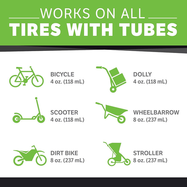 Slime 10003 Bike Tube Puncture Repair Sealant, Prevent and Repair, Suitable for All Bicycles, Non-Toxic, Eco-Friendly, 8Oz Bottle