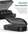 PULIV Pill Organizer with Large Capacity, Dual Protection Pill Box 7 Day, Arthritis Friendly Pill Case Easy to Open, Weekly Medicine Organizer for