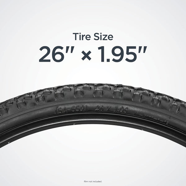 Schwinn Replacement Bike Tire, Folding Mountain Bike Tire, High Traction Knobs, Steel Bead Construction, Standard Bike Tires, Bicycle Replacement