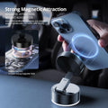 Vacuum Suction Magnetic Phone Holder, Upgraded Suction Cup Phone Holders, Magnetic Car Phone Holders for Phone and All Smartphones, Portable Phone