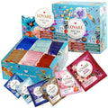 LOVARE Black and Green Tea Bags Variety Pack - Made in Ukraine Tea Sampler - Individually Wrapped 90 Assorted Tea Bags - Gift Box for Tea Lovers