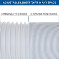 Portable Air Conditioner Hose 5 Inch Diameter 59" Length, AC Exhaust Vent Hose Extension, Clockwise Thread Protable Air Conditioner Parts