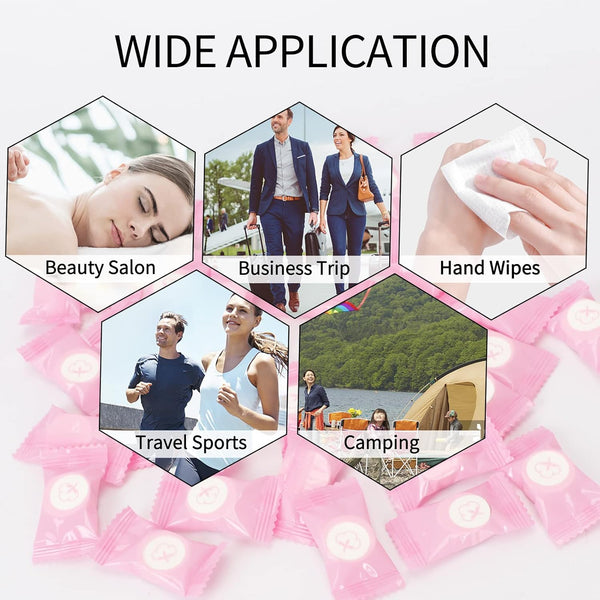 Classycoo Compressed Towel 100 PCS Mini Tablets Disposable Portable Face Towel Cotton Coin Tissue Eco-Friendly for Travel, Camping, Hiking, Sport,
