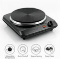OVENTE Electric Countertop Single Burner, 1000W Cooktop with 7.25 Inch Cast Iron Hot Plate, 5 Level Temperature Control, Compact Cooking Stove and