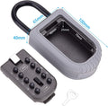 Key Lock Box,Realtor Key Lock Box Safe Lockbox 10-Digit Push Button Combination Safe Vault - Portable Outdoor Stor a Key - Door Handle or Fence Mount.