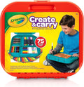 Crayola Create 'N Carry Art Set (75Pcs), 2-In-1 Lap Desk & Carrying Case, Art Kit for Kids Crafts, Drawing & Coloring Supplies, Easter Gifts for Kids