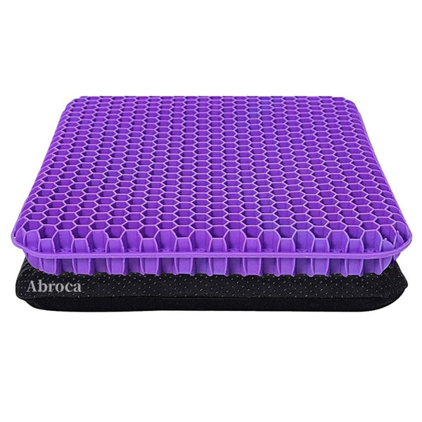 Gel Seat Cushion for Long Sitting, Double Thick Office Desk Home Wheelchair Seat Cushions for Back Hip Sciatica Tailbone Pain Sore Pressure
