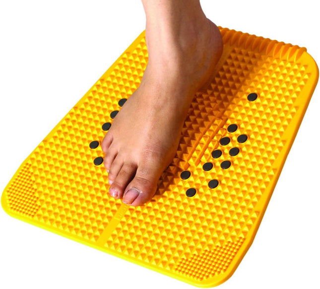 Aci Acupressure Reflexology Magnetic Pyramidal Therapy Power Pain Relief Energy Foot Health Mat Set of 1 + Sujok Rings S