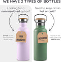 Bambaw Insulated Water Bottle 24Oz | Stainless Steel Water Bottle | Insulated Water Bottles | Travel Water Bottle | Metal Water Bottle | Large