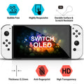[4 Pack] Daydayup Tempered Glass Screen Protector Compatible with Nintendo Switch OLED Model 2021 - with [Alignment Frame] Transparent HD Clear