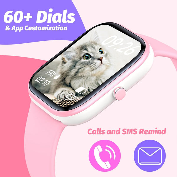 Fitness Tracker Watch for Kids, IP68 Waterproof Kids Smart Watch with 1.5" DIY Dials 19 Sport Modes, Pedometers, Heart Rate, Sleep Monitor, Great