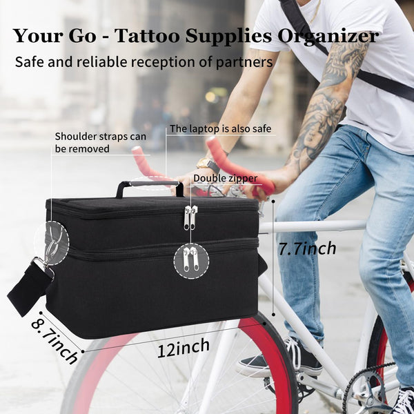 Tattoo Carrying Case Tattoo Supplies Organizer Tattoo Kit Box Case Tattoo Equipment Storage Bag Tattoo Travel Tattoo Storage Organizer for Tattoo