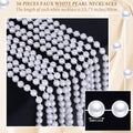 Sureio 36 Pack Long Pearl Necklace Fake Pearl Necklace Bulk Costume Jewelry for Women 1920S White Faux Beaded Strand Layered Accessories for