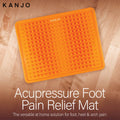 Kanjo FSA HSA Eligible Acupressure Foot Pain Relief Mat | Pressure Point Foot Massager for Plantar Fasciitis, Heel Pain & Arch Pain Relief | for